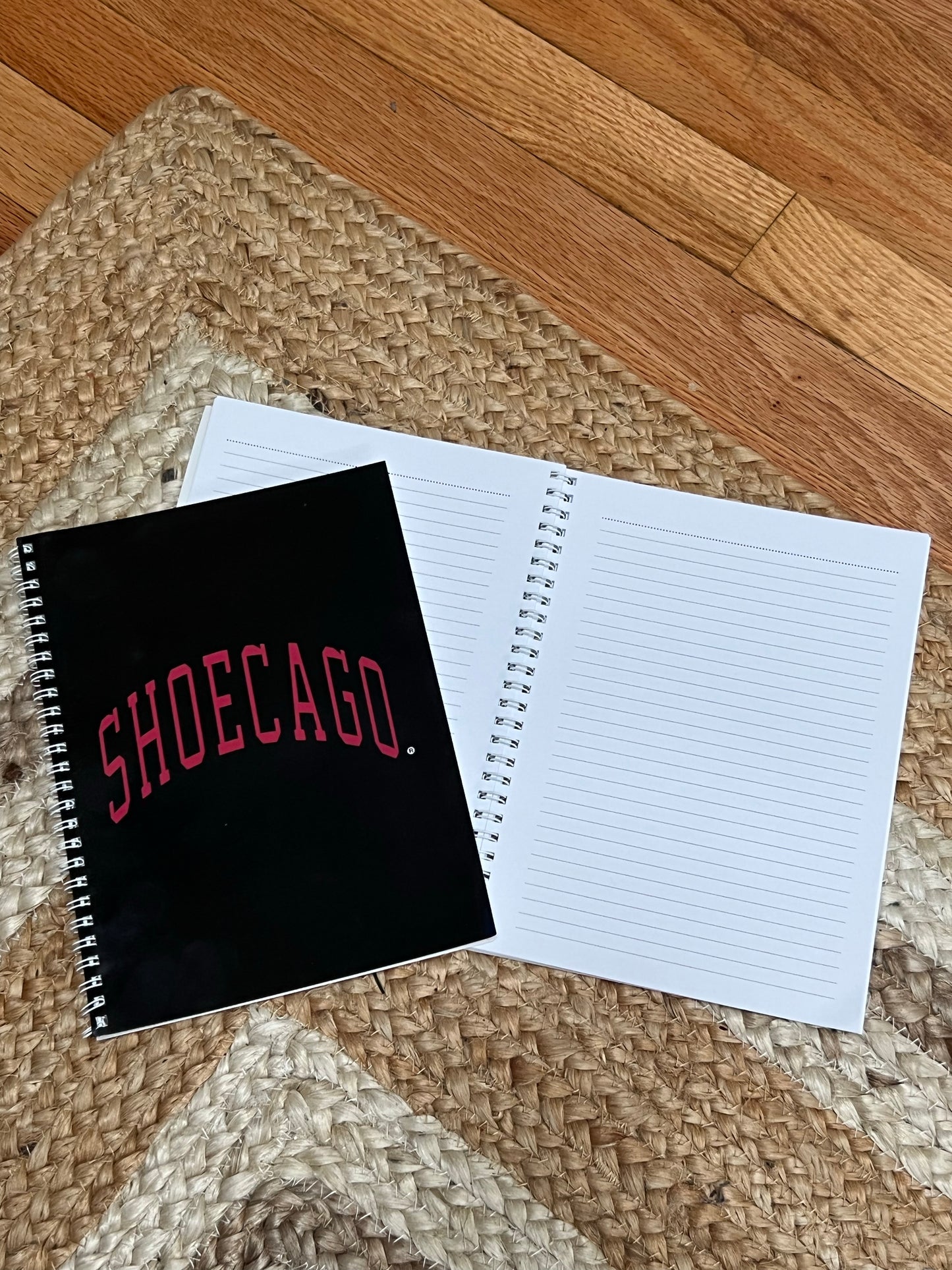 Journal Notebook Black (SHOECAGO Font on Front Old School Logo Back)