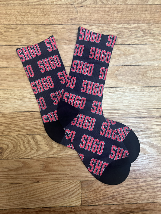 Black Socks with SHGO abbreviation